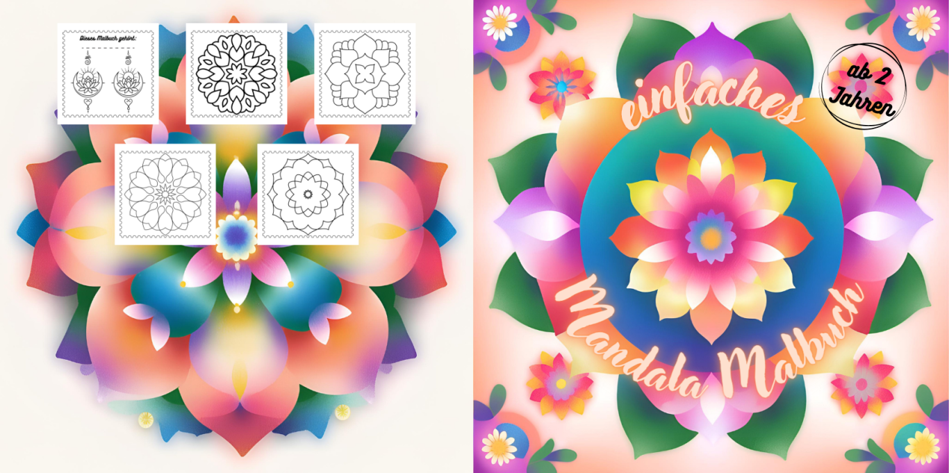 einfaches Mandala Malbuch